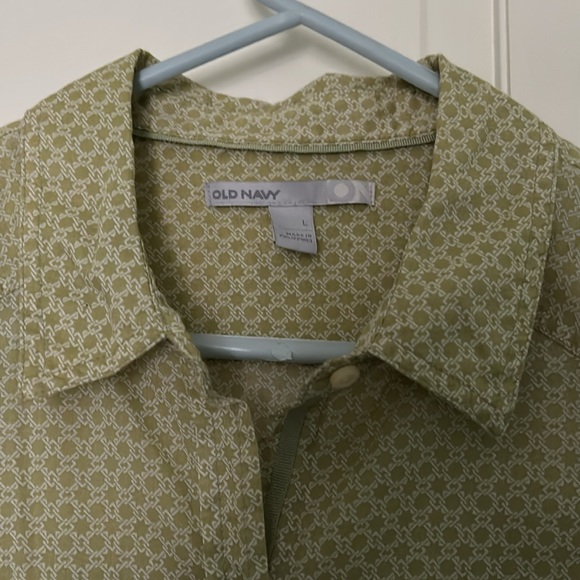 Old Navy Large Olive Green Blouse - Picture 3 of 11
